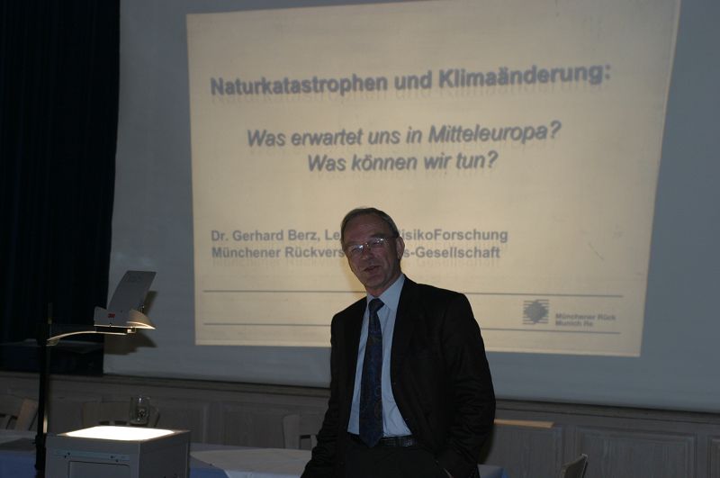 12. Veranstaltung von BergSpektiven mit Dr. Gerhard Berz und Wolfgang Reiser
